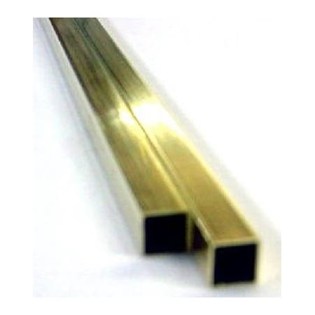 K&S Precision Metals Brass Tube 1/4-in W X 12-in L Square 8155
